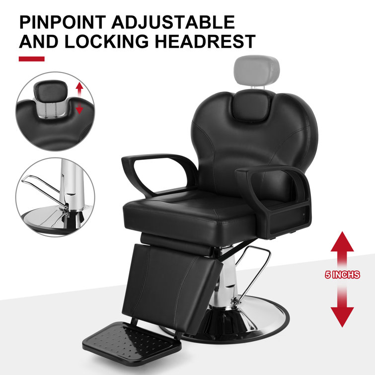 Reclining salon chair online with headrest